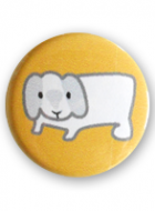 Button Badge – Pu the Bunny