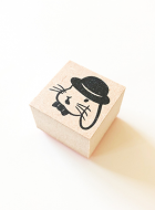 Rubber Stamp / Lop Bunny with Bowler hat